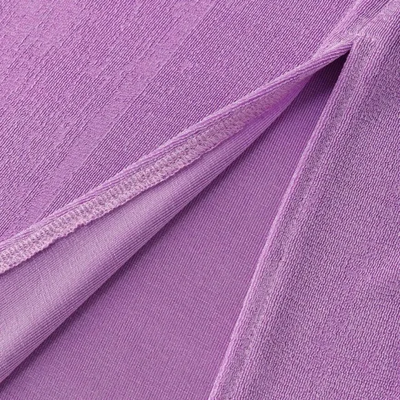 Cider Lavender Midi Dress Flirty Thigh High Stretchy Fabric Bustier Neckline - Picture 4 of 10